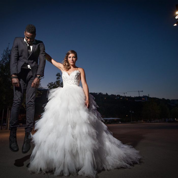 Photo de couple décalée